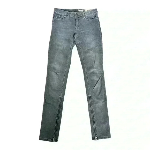 All Saints Rail Low Rise Skinny Fit Gray Jeans Size 26 - Picture 3 of 7